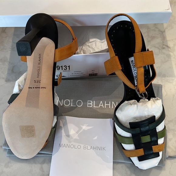 Manolo Blahnik 90mm Congola leather heels, sandals. - Picture 6 of 8